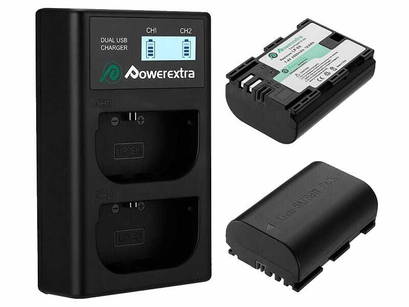 Аккумулятор Powerextra LP-E6 + зарядное устройство 18494