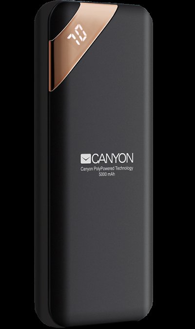 Аккумулятор Canyon CNE-CPBP5B, Li-Pol, 5000 мАч, чёрный