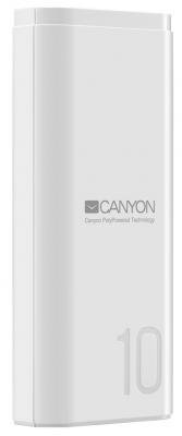Внешний аккумулятор Power Bank 10000 мАч Canyon CNE-CPB010W белый