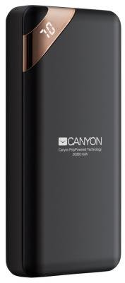 Внешний аккумулятор Power Bank 20000 мАч Canyon CNE-CPBP20B черный
