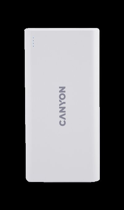 Аккумулятор Canyon CNE-CPB1006W, Li-Pol, 10000 мАч, белый