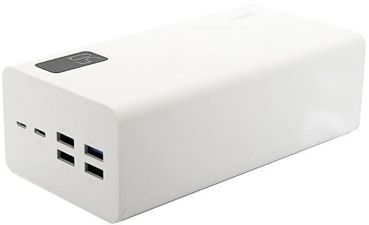 Perfeo Powerbank MOUNTAINS 50000 mAh/LED дисплей/PD + QC 3.0/Type-C/4 USB/Выход: 3A, max 22.5W/White (PF_B4888)